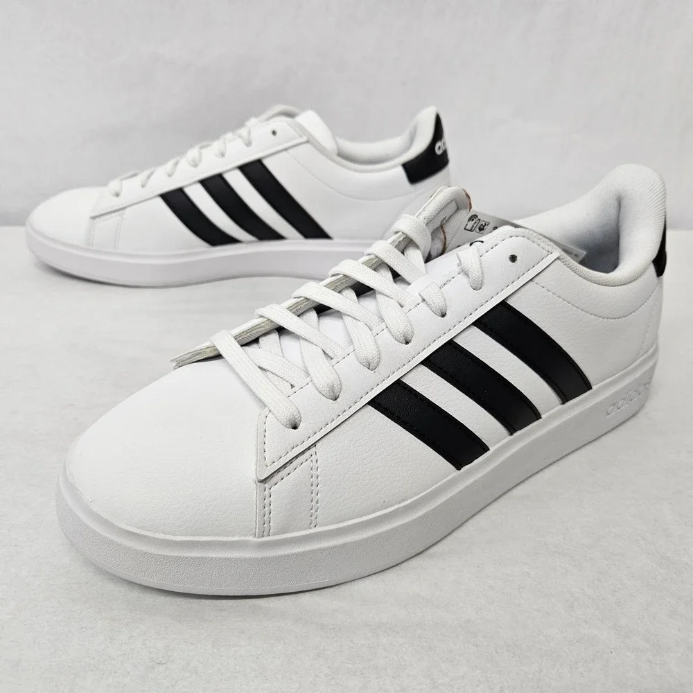 Adidas Grand Court 2.0 Tennis Sneakers GW9195 White Black Mens Size 9.5